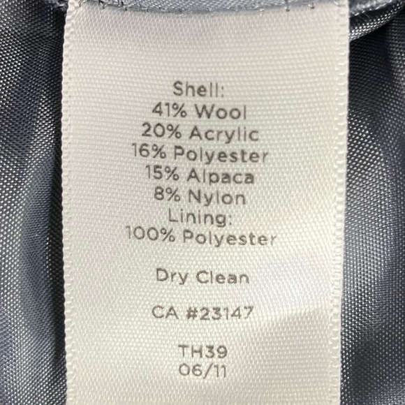 Talbots Gray and Black Buffalo Plaid Wool Blend Short Skirt Size 12 - Picture 7 of 7